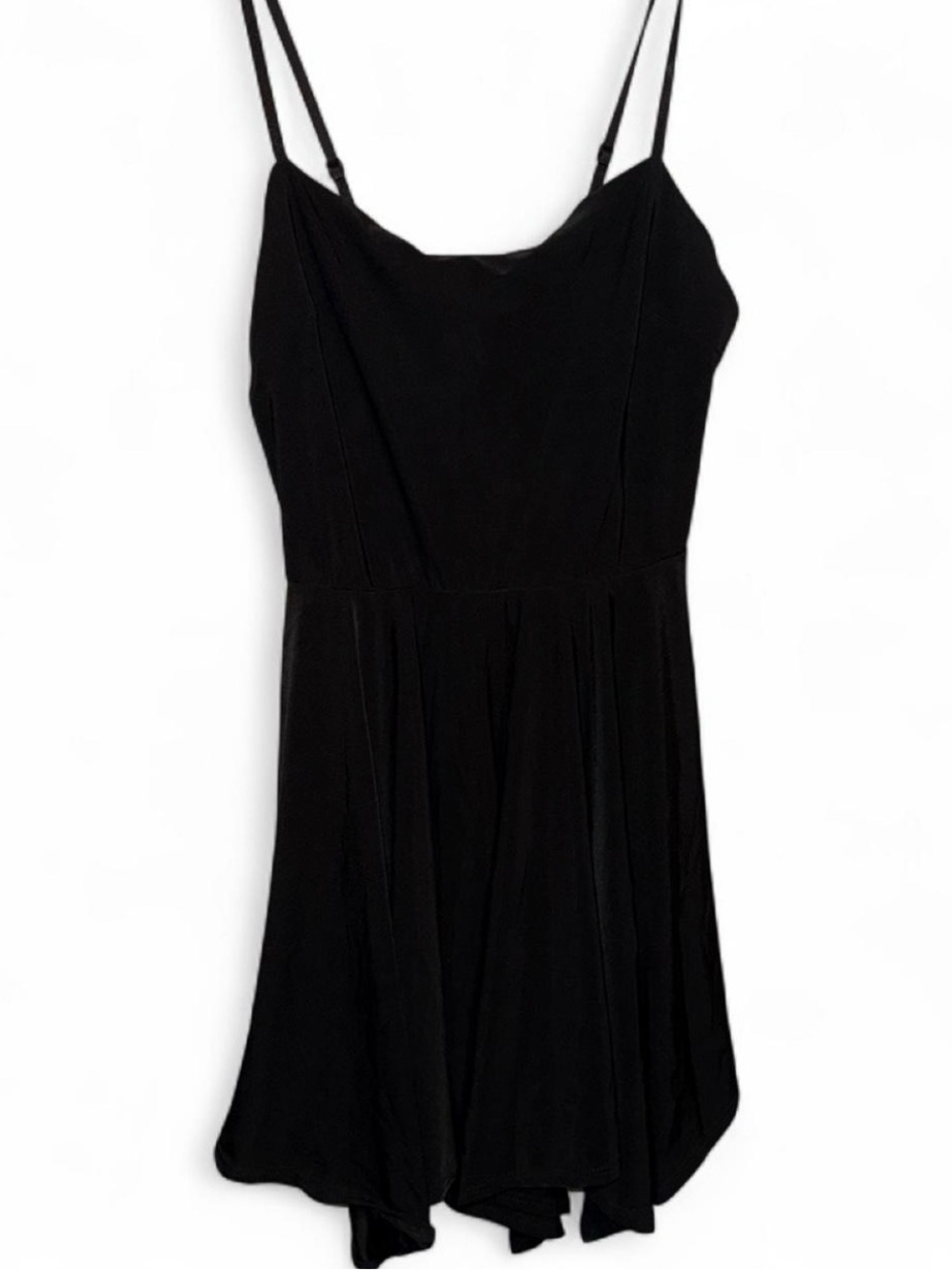 Black Spaghetti-Strap Mini Dress